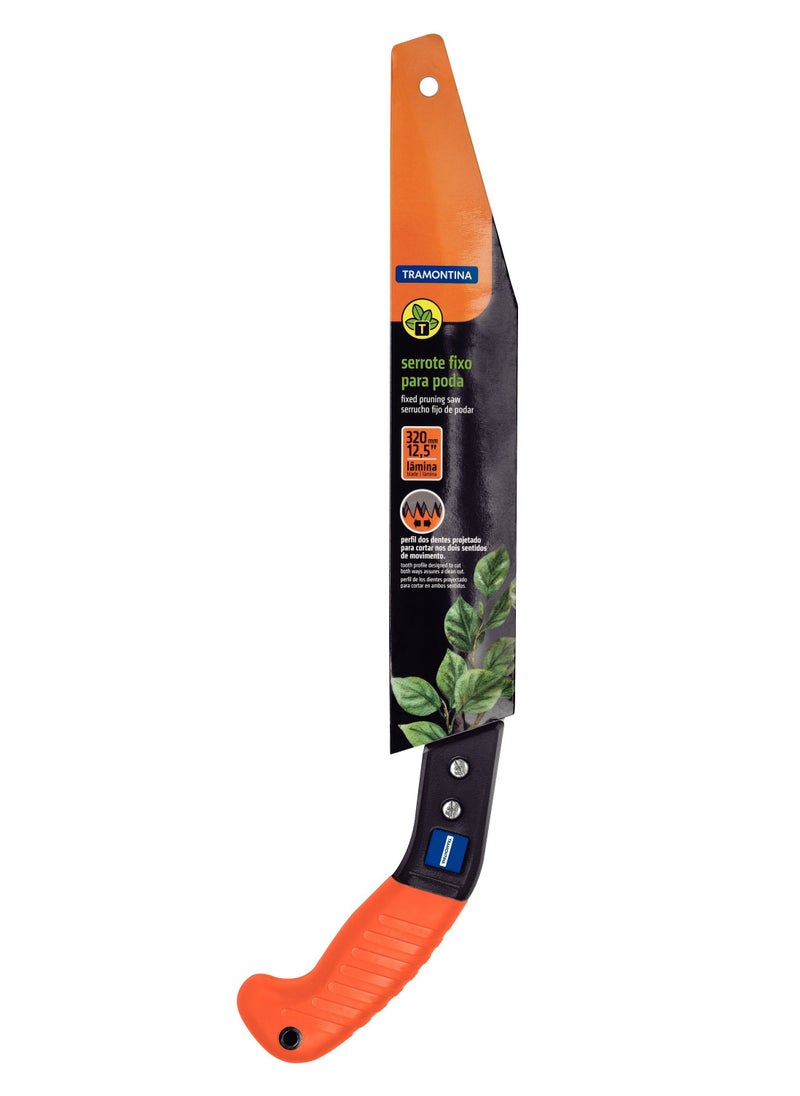 TRAMONTINA Since 1911,Made in Brazil- 12.5-inch/320mm Fixed Metal Pruning Saw with Rubberized Handle  - Image 3
