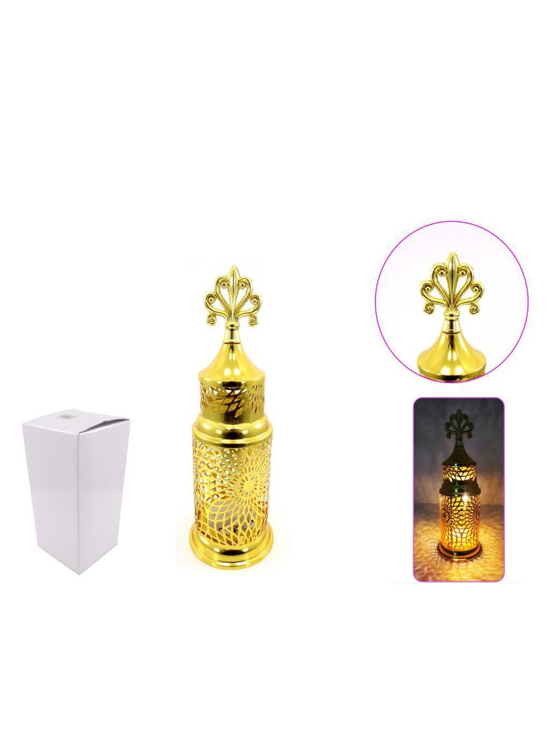 PARTY FUN Metal Lantern With LED 10.5x30cm of Radiant Charm - Image 3