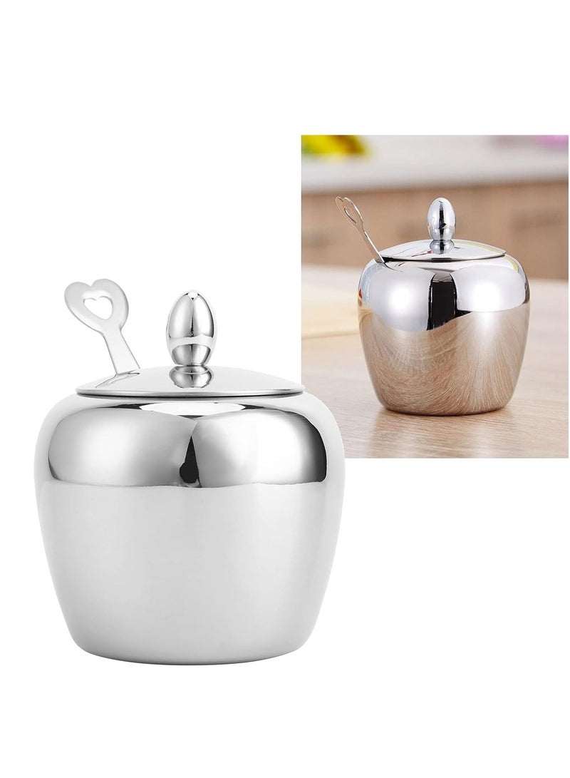 Stainless Steel Seasoning Containers Set - Sugar, Salt, Pepper, Spice Bowls with Spoon and Lid for Home. - Image 5