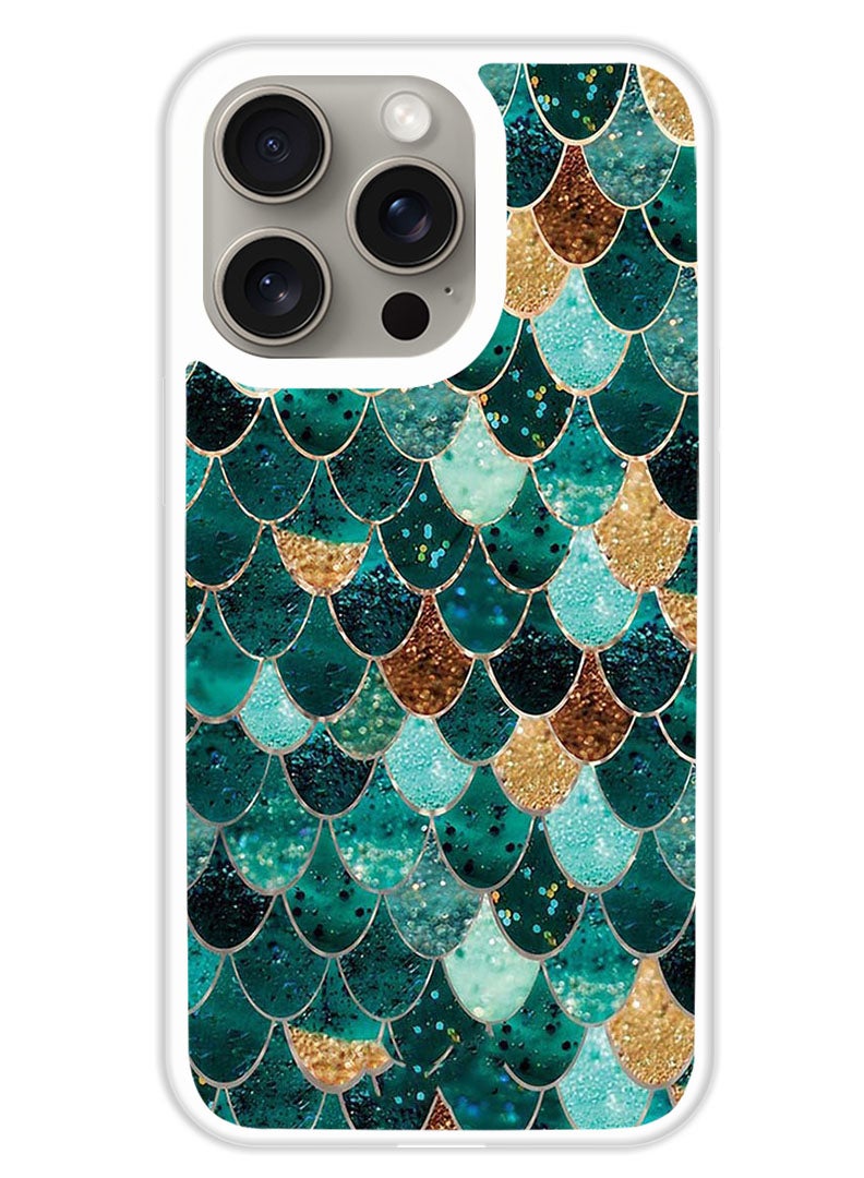 Theodor Protective Case Cover For APPLE IPHONE 15 Pro Max Fish Gills Pattern (White Bumper) - Image 1