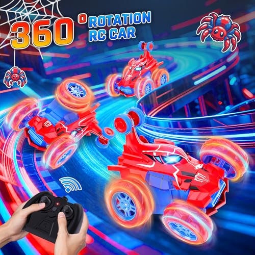Motivekit Spider Remote Control Car Toys for Boys 360 Rotating RC Stunt Cars 4WD Monster Cars for Kids 24GHz Electric Vehicle Toy Car Birthday Gift for 3 4 5 6 7 8 9 Year Old Boys - Image 5
