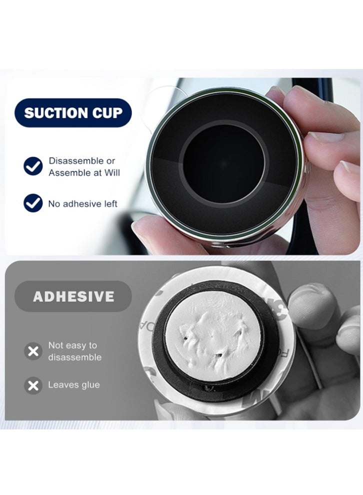 Blind Spot Car Mirror Truck 2 Pack Round Rear View Mirrors HD 360° Adjustable Wide-angle Suction Cup Design Side Blind spot Convex Universal Fit Auto Exterior Accessories - Image 3