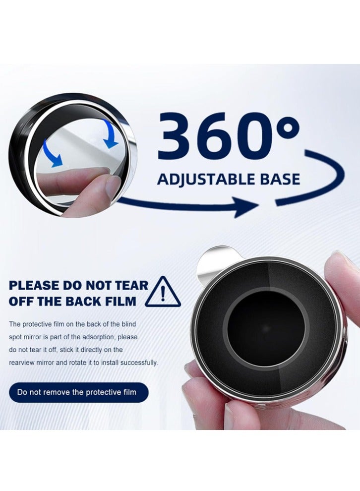 Blind Spot Car Mirror Truck 2 Pack Round Rear View Mirrors HD 360° Adjustable Wide-angle Suction Cup Design Side Blind spot Convex Universal Fit Auto Exterior Accessories - Image 4