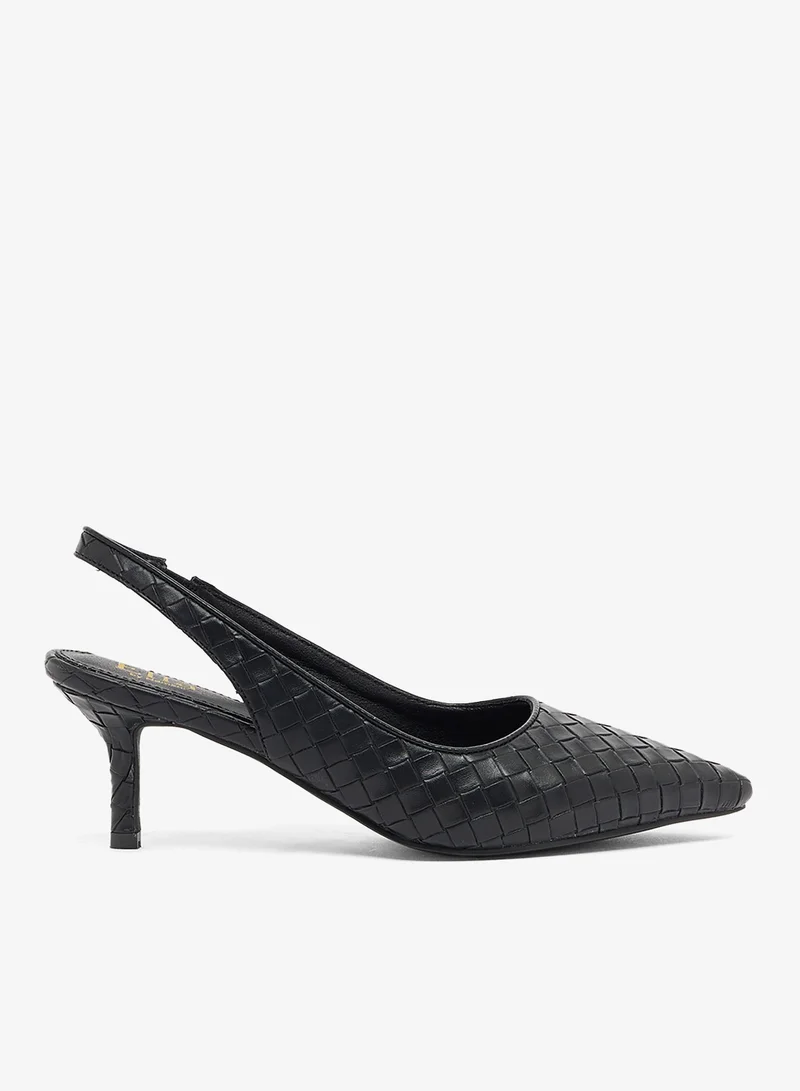 ELLA Croc-embossed, slingback