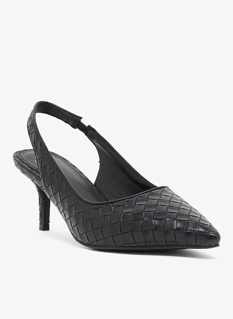 ELLA Croc-embossed, slingback