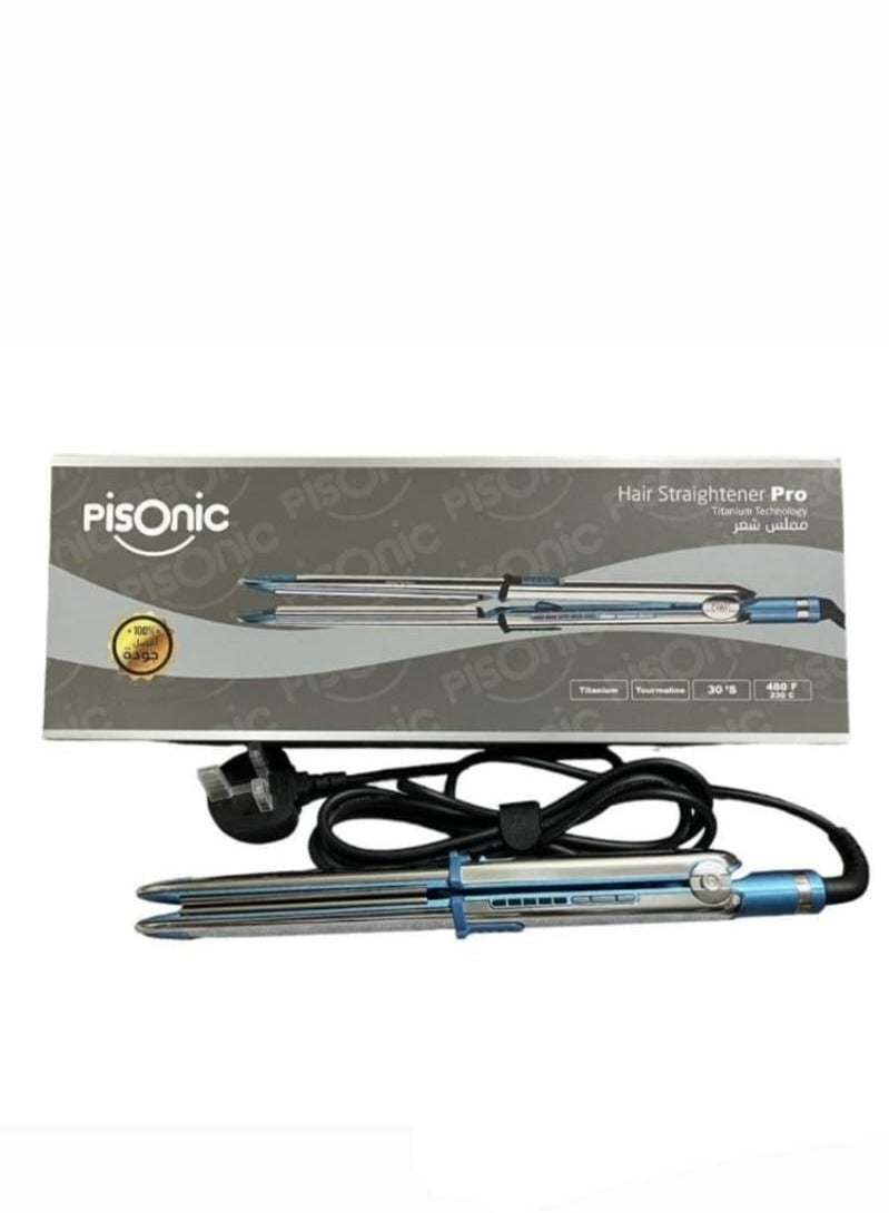 PISONIC Hair Straightener Pro Titanium Technology At 480 Fahrenheit