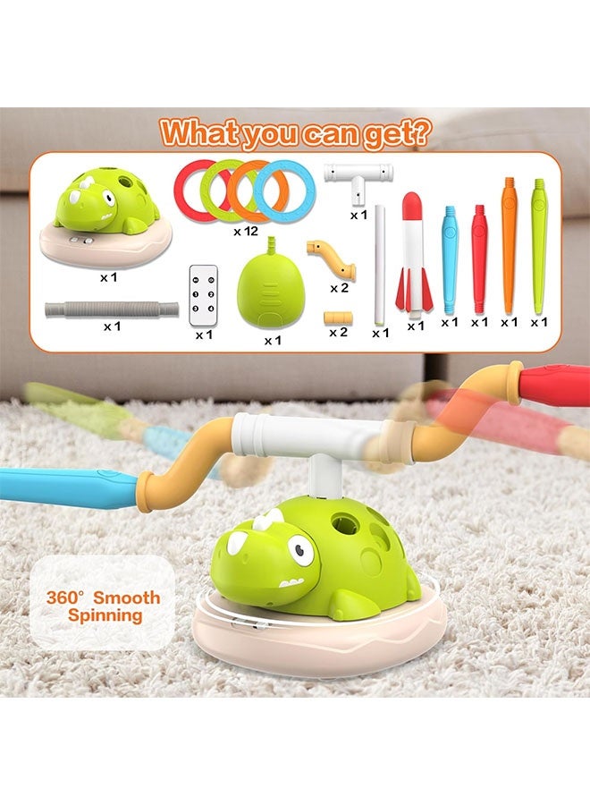 3 in 1 Musical Jump, Toss Ring Game and Stomping Launch Rocket Launcher Outdoor Toys for Kids 3-6 Exercise Jump Gross Motor for Toddlers Indoor/Yard Party Game Gift for Boys Girls 4-8 Remote Control - Image 3