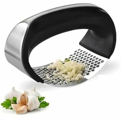 Fulkiza Fulkiza Stainless Steel Garlic Presser Garlic Press Crusher for Kitchen Garlic Crusher for Kitchen Ginger Presser for Kitchen  - Image 2