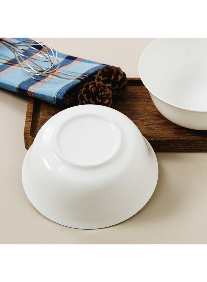 Sky Top Ceramic Noodle Bowl, Porcelain Soup Bowl, Rice Bowl, Household Tableware, Pure White, 6 Inches, 4-piece Set - Image 4