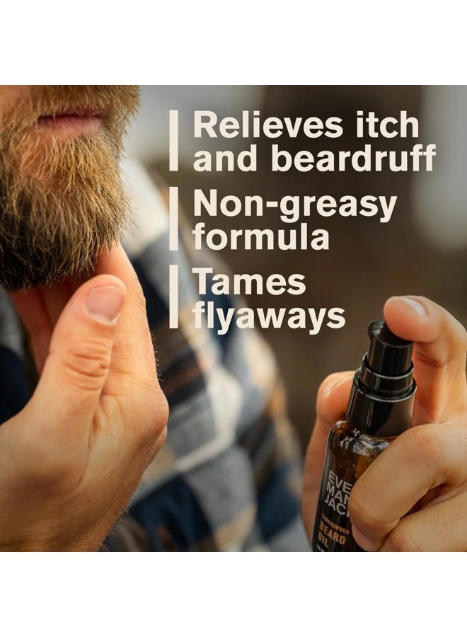 Every Man Jack Beard Oil - Moisturize & Soften Your Beard - Relieve Itch and Flakes - Light Sandalwood Scent - Made w/Naturally Derived Ingredients like Vitamin E, Argan Oil, and Borage Oil -1oz - Image 4