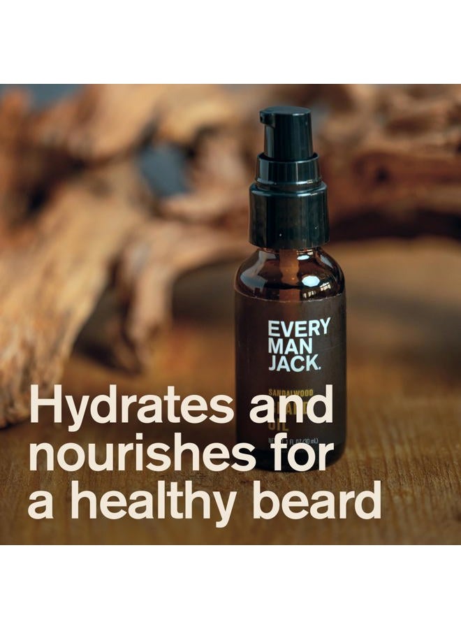 Every Man Jack Beard Oil - Moisturize & Soften Your Beard - Relieve Itch and Flakes - Light Sandalwood Scent - Made w/Naturally Derived Ingredients like Vitamin E, Argan Oil, and Borage Oil -1oz - Image 2