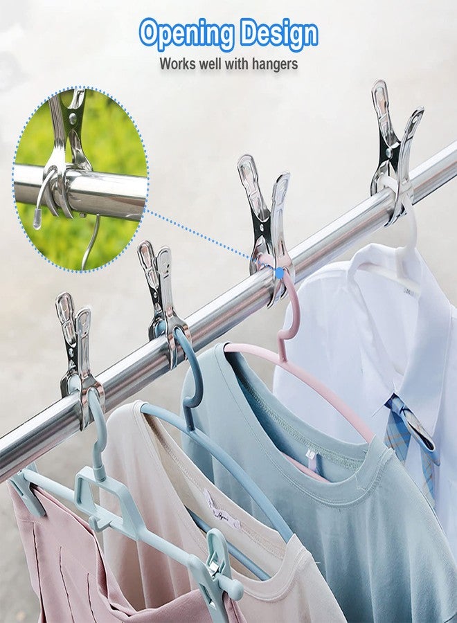 Coideal Beach Towel Chair Clips - 10 Pack Pool Cover Clips Stainless Steel Quilt Clamps Metal Large Heavy Duty Clothes Pins Windproof for Sunbed Lounge Cruise - Image 5