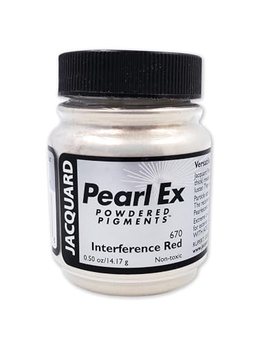 Jacquard Pearl Ex Pigment Powder 0.5 oz Interference Red - Loose Mica Powder for Epoxy Resin, Watercolors, Calligraphy Ink & Clay - Epoxy Pigment Powder - Epoxy Resin Color - Image 1