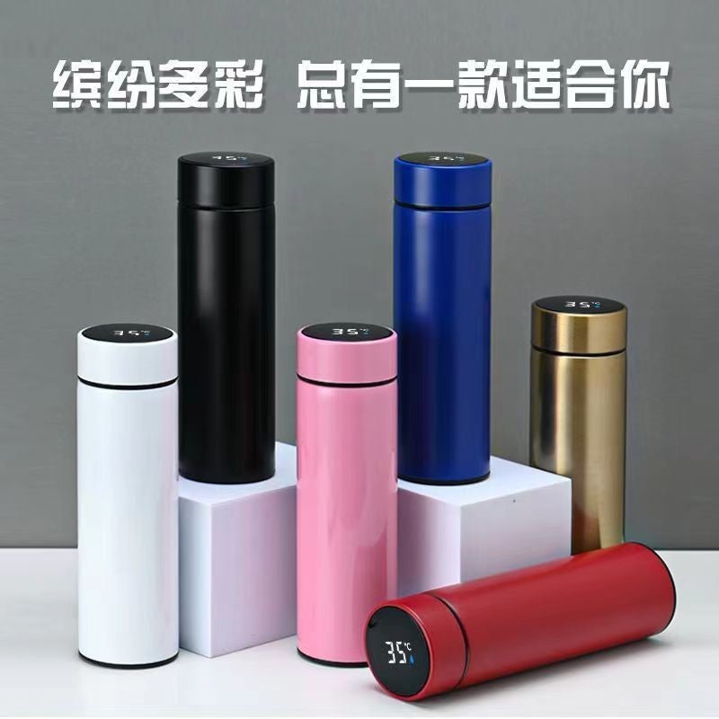 Smart 304 Stainless Steel Thermos Cup Business Office Straight Cup Portable Sports Creative Gift Cup Printed With Logo - Image 2