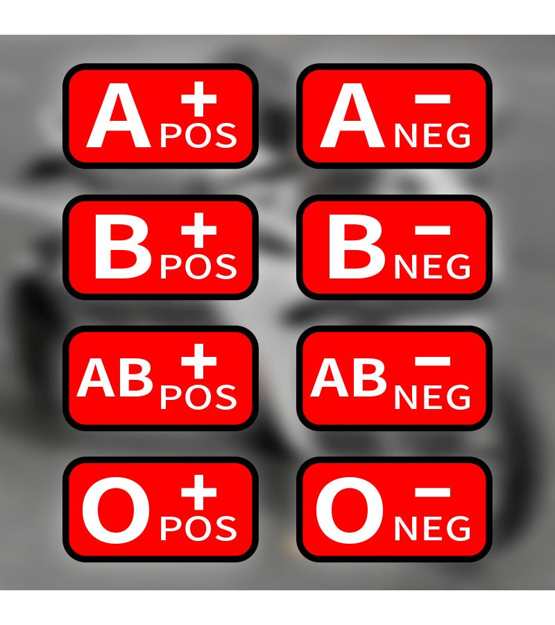 AB Blood Type Sticker Waterproof Durable Vinyl Decal For Motorcycle Helmet Cover - Image 1