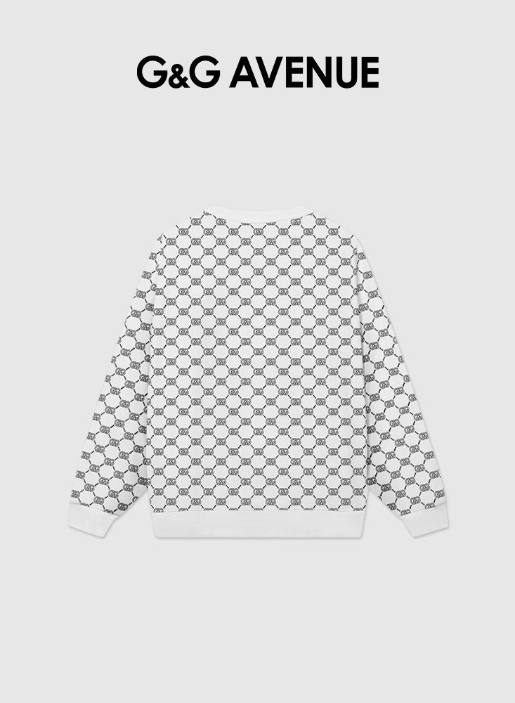 G&G AVENUE Men's round neck sweatshirt, loose fitting blend, men's round neck long sleeved casual loose pullover sweatshirt  - Image 2