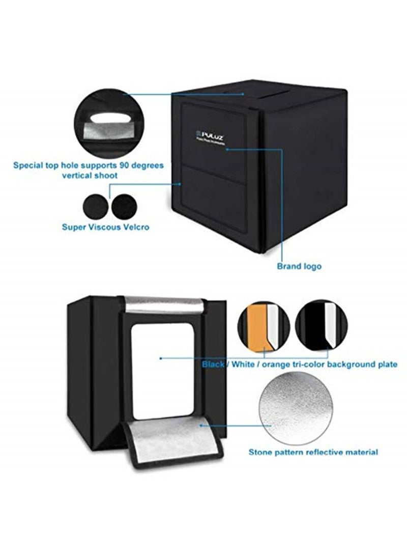 PULUZ - 80cm Lightbox Photo Studio Box Softbox 80W White Light Photo Lighting Studio Shooting Tent Box Kits Photography Backdrop - Image 1
