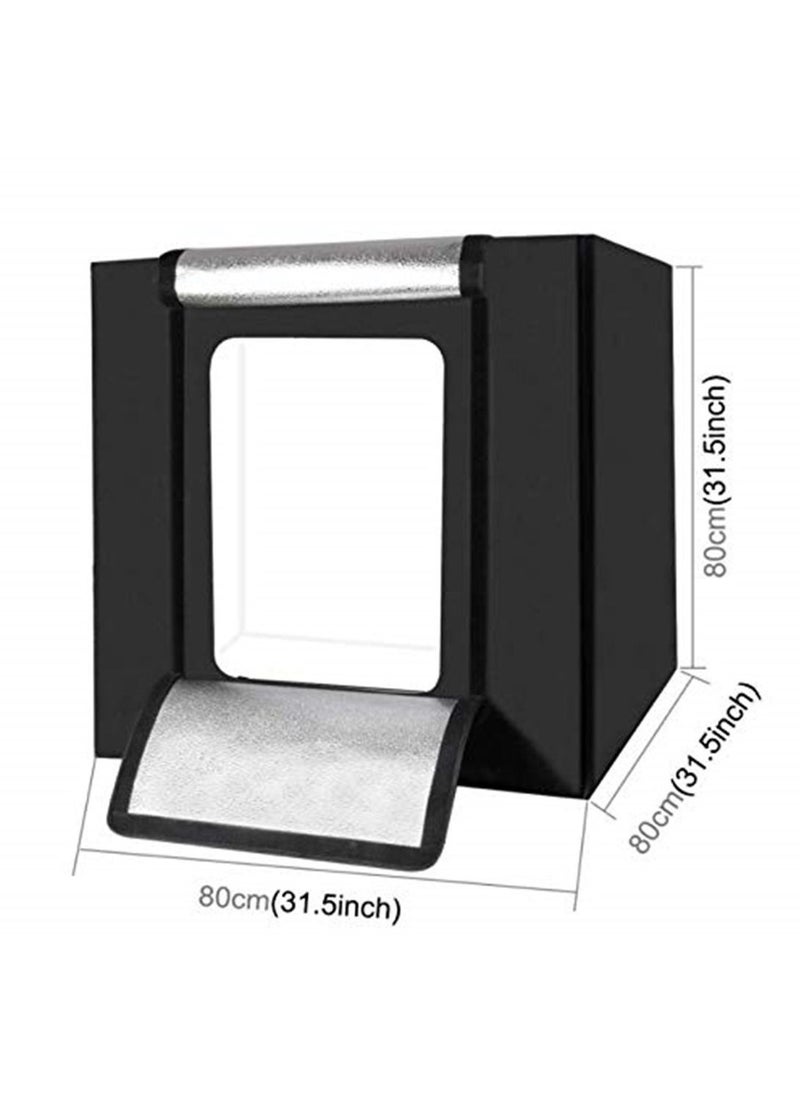 PULUZ - 80cm Lightbox Photo Studio Box Softbox 80W White Light Photo Lighting Studio Shooting Tent Box Kits Photography Backdrop - Image 1