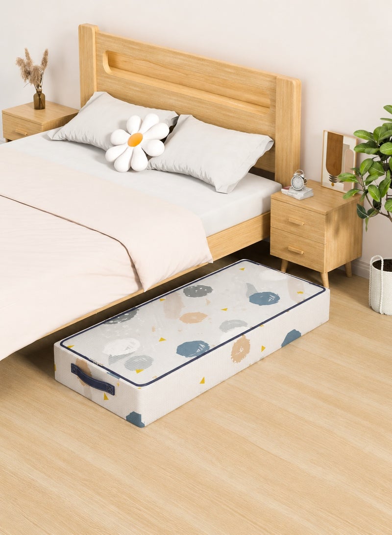 GOOGO Underbed Storage Bags, Foldable UnderBed Storage Box With Lids, Clothes Storage Bags with Sturdy Zip, PVC Window, Reinforced Handle for Clothes, Duvets, Comforters, Blankets - Image 1