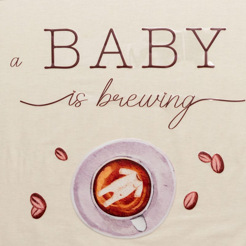 Capiont Baby is Brewing Baby Shower Decal â€“ Coffee Theme Backdrop Decal with Baby Clothes& Coffee Bean Sign Decal for Gender Reveal Decor Party Supplies (Baby is Brewing) - Image 4