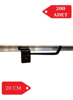 İstanbul Manken Istanbul Mannequin 200 Pieces 20 cm Channel Panel Hook Shelf Hanger Black  - Image 1