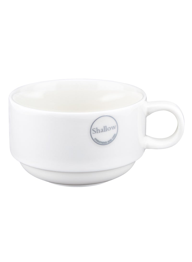 شالو فنجان قهوة ضيافة من البورسلين العظمي، أبيض،  مل - Image 2