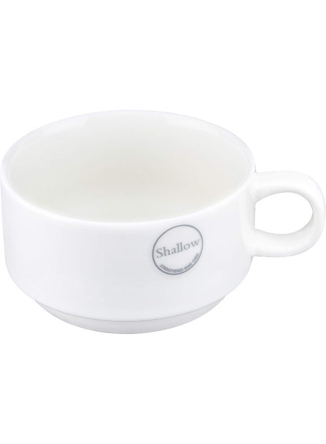 شالو فنجان قهوة ضيافة من البورسلين العظمي، أبيض،  مل - Image 3