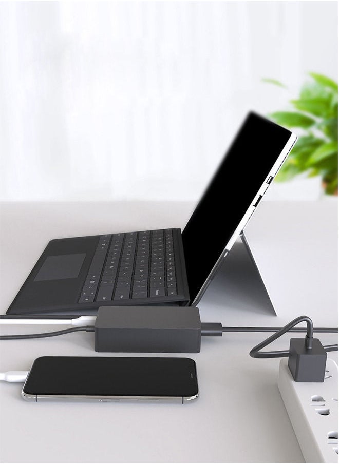 ماركة غير محددة - محول إمداد طاقة شاحن 65 وات متوافق مع جهاز الكمبيوتر اللوحي Microsoft Surface Pro 3 4 5 6 7 Book - Image 1
