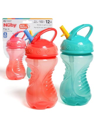 Nuby 2-Pack Flip-It Easy Grip Cups with Easy-Flo Straw, 10 Ounce, Colors May Vary - pzsku/ZDC28E5C68030A685C927Z/45/1746639893/e0223940-6caa-47bc-bb36-6234a8f4cf6e