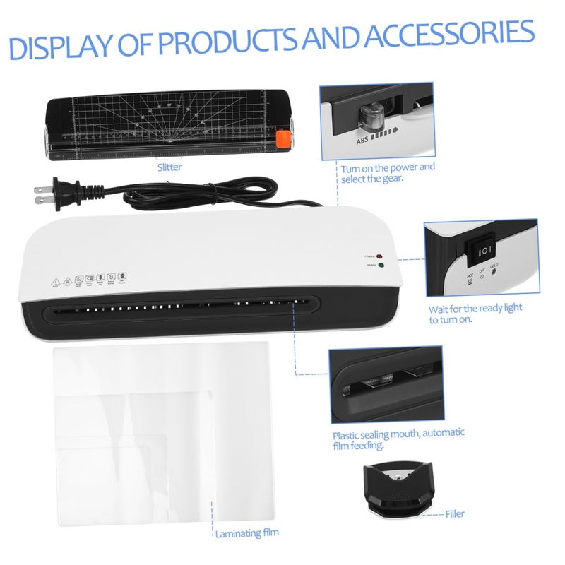 Compact Desktop Laminator Machine with Corner Rounder for Photos Documents Artwork - Image 4