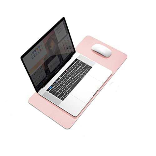 Dhvsam Mouse Pad, Non-Slip Extended PU Leather Desk Writing Mat, Laptop Mouse Matt, Dual-Sided Waterproof Easy to Clean Desk Blotter Protector for Gaming Office Home (Pink, 60 X 30 CM) - Image 1