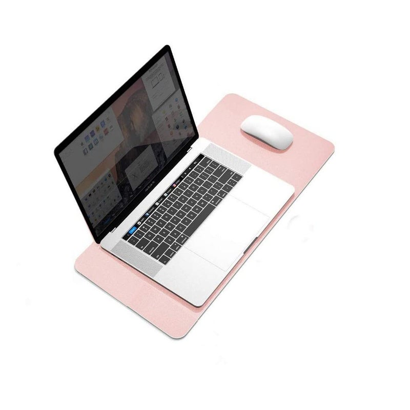 Dhvsam Mouse Pad, Non-Slip Extended PU Leather Desk Writing Mat, Laptop Mouse Matt, Dual-Sided Waterproof Easy to Clean Desk Blotter Protector for Gaming Office Home (Pink, 60 X 30 CM) - Image 4
