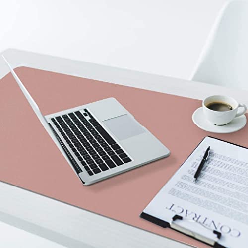 Dhvsam Mouse Pad, Non-Slip Extended PU Leather Desk Writing Mat, Laptop Mouse Matt, Dual-Sided Waterproof Easy to Clean Desk Blotter Protector for Gaming Office Home (Pink, 60 X 30 CM) - Image 2