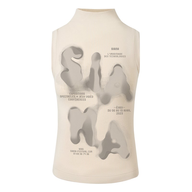 Glbx02 Mankun 2024 Spring American High Street Fashion Brand Top Graffiti Letters Niche Sweet Cool Style Sleeveless T-Shirt - Image 5