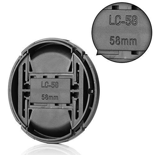 ChromLives 58mm Lens Cap with Lens Cap Leash Hole Bundle Compatible with Nikon Canon DSLR Cameras (58mm)- 4 Pack - Image 4