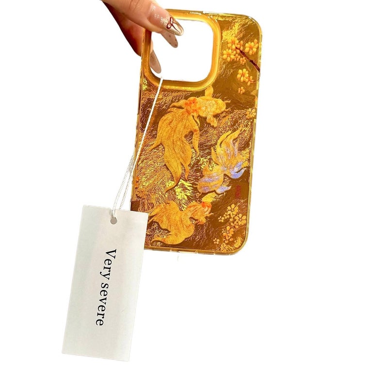 غطاء واقي | حماية من السقوط | مقاوم للصدمات لـ iPhone 17 / 17 Air / 17 Pro / 17 Pro Max | Gold - Image 1