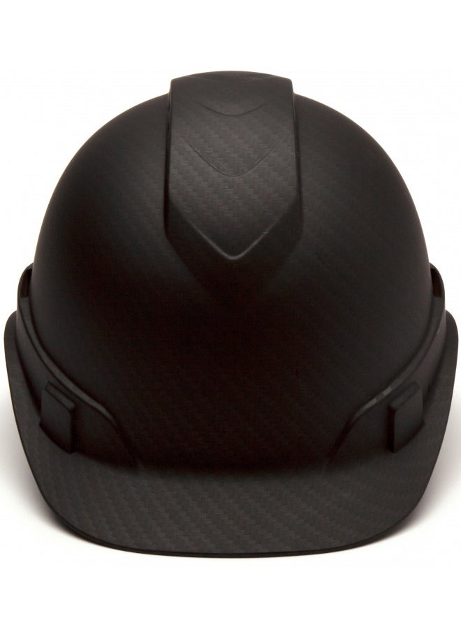 Pyramex Safety PYRAMEX Ridgeline Cap Style Hard Hat, Vented, 4-Point Ratchet Suspension, Black Graphite Pattern  - Image 2