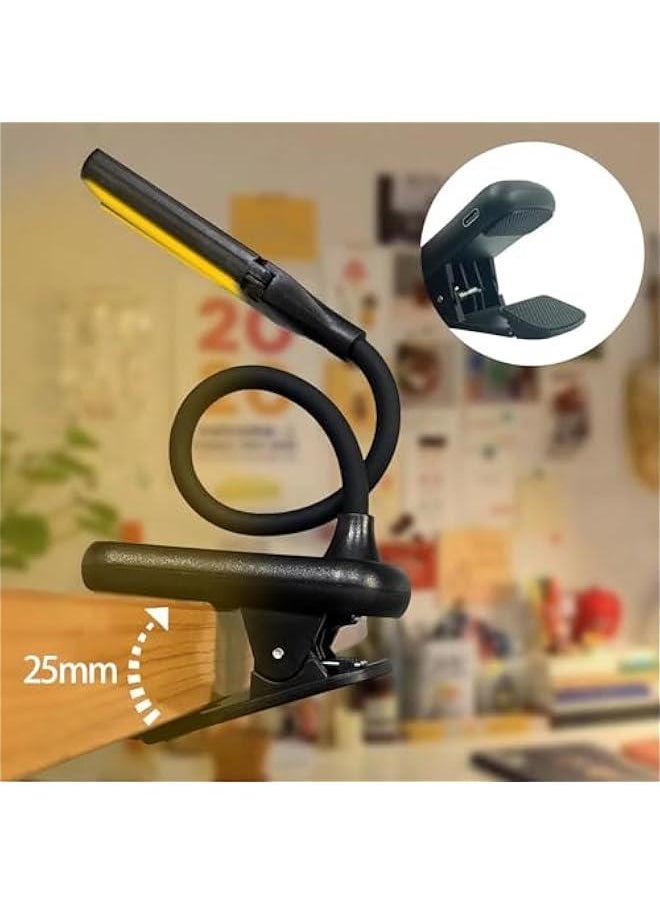 MOXO - Book Light for Reading in Bed Portable&Adjustable Reading Lamp Reading Light with 3 Colors Small Desk Lamp for Readers(Black). - Image 1