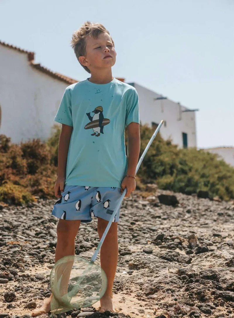 هولي وبو Boys penguin colour changing swim shorts