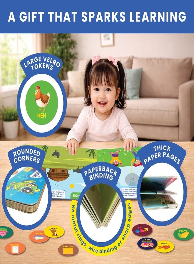 SparkLPlay Busy Book for Kids Ages 1–3 | 15 Learning Activities for Toddlers | Educational Activities | Gift for Boys & Girls | Learn - Colors, Animals, Shapes, Habitats, Daily Routine, & Life Skills - Image 2