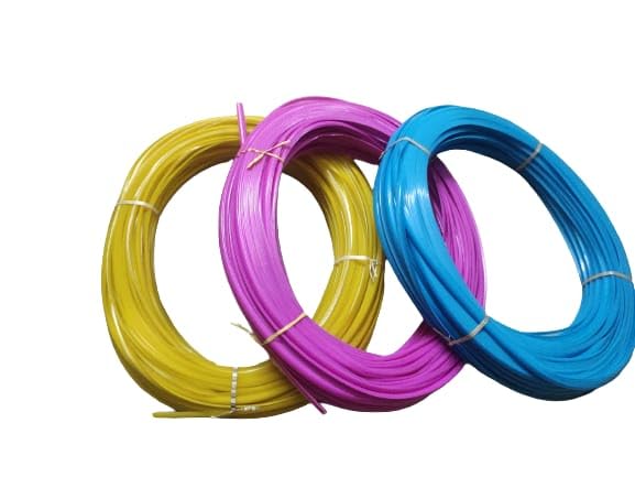 Rayn Plastic Wire for Koodai Making Pack of 3 YellowMejentaBlue