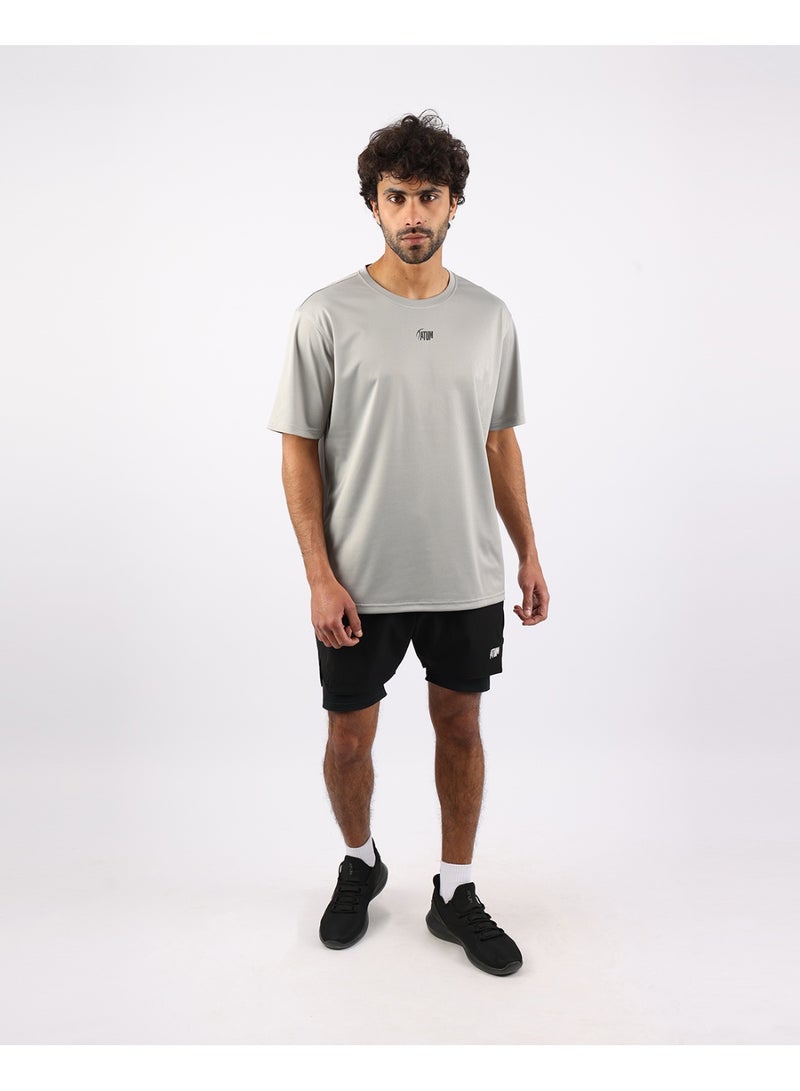 أتوم Prime Fit Men's Gray T-Shirt - Image 3