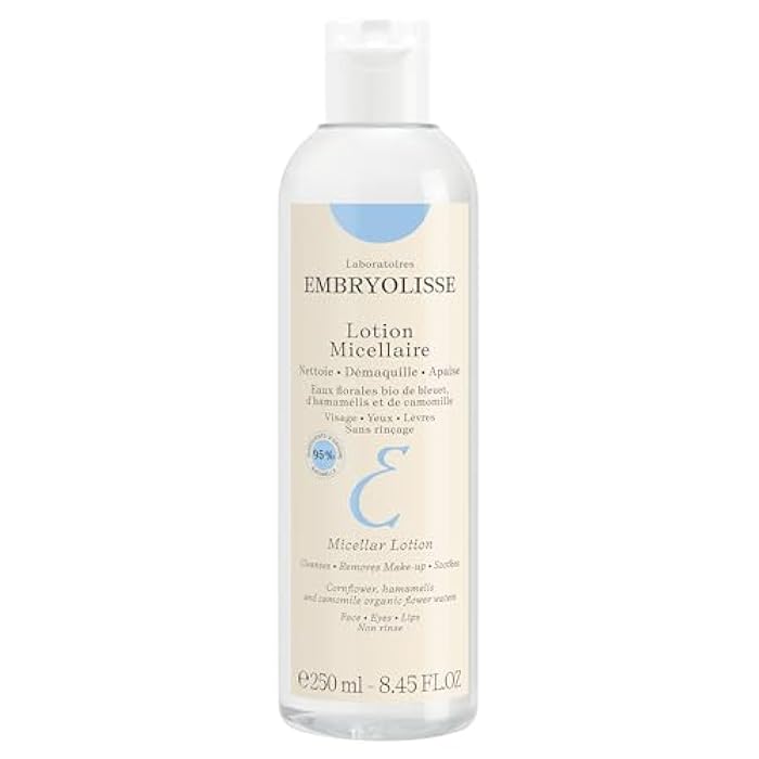 Embryolisse Micellar Lotion Makeup Remover for Sensitive Skin, Gentle Cleansing and Toning Floral Water with Chamomile, Cornflower & Witch Hazel, No-Rinse - Image 1