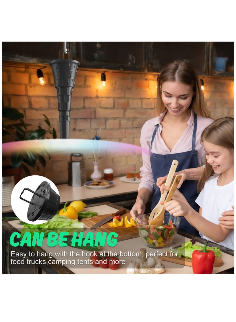 SYOSI Fans for Tables, Fly repellers, Portable Food Fan with Aroma Diffuser Function, Holographic Blade & 3 Heights Adjustable, Table Food Fan for Outdoor Indoor, Picnic, and Restaurant - Image 2