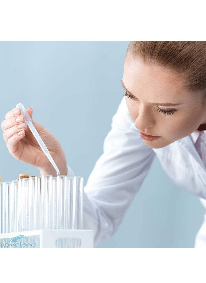 100PCS 3ML Pipettes,Disposable Pasteur Pipette,Eye Dropper,Plastic Liquid Droppers for Essential Oils,Graduated,Dispensing,Measuring, Watering,Interval 0.5ml,Clear