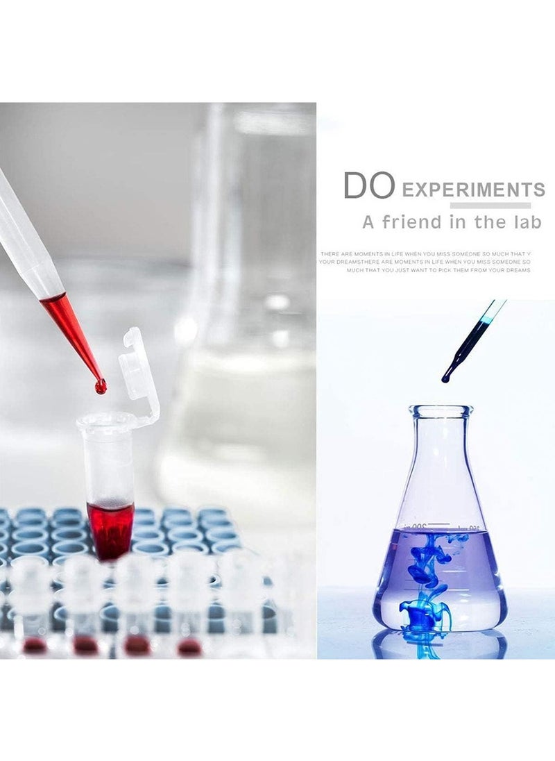 100PCS 3ML Pipettes,Disposable Pasteur Pipette,Eye Dropper,Plastic Liquid Droppers for Essential Oils,Graduated,Dispensing,Measuring, Watering,Interval 0.5ml,Clear