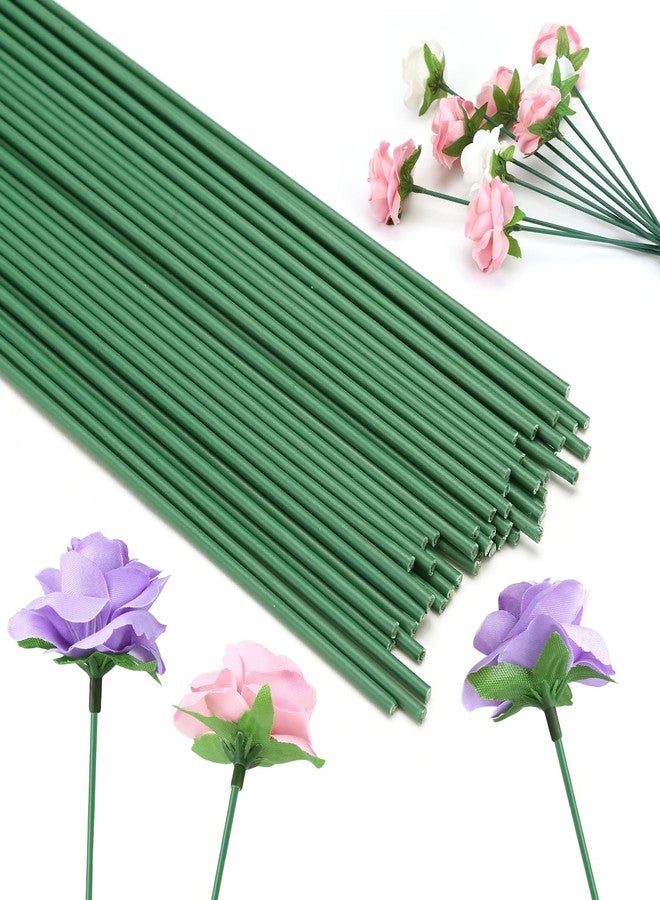 Kesote Floral Wire Stems, 50 Pieces, Thick Flower Rose Bud Stems, 8 Inches - Image 1