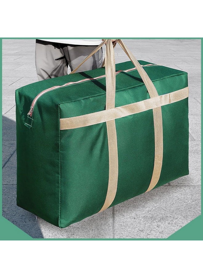 wolpin wolpin Non-woven Extra Large Size Underbed Storage Bag Waterproof (75 x 27 x 50 cm) - Zippered Closure Travel Friendly Bag & Handle Green, Rectangular  - Image 1