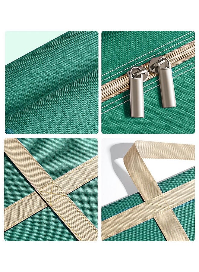 wolpin wolpin Non-woven Extra Large Size Underbed Storage Bag Waterproof (75 x 27 x 50 cm) - Zippered Closure Travel Friendly Bag & Handle Green, Rectangular  - Image 3