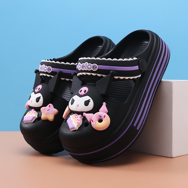 Children''s Croc Shoes Girls'' Slippers Summer New Baby Soft Sole Big Children''s Sandals Girls'' Outdoor Beach Shoes - Image 4